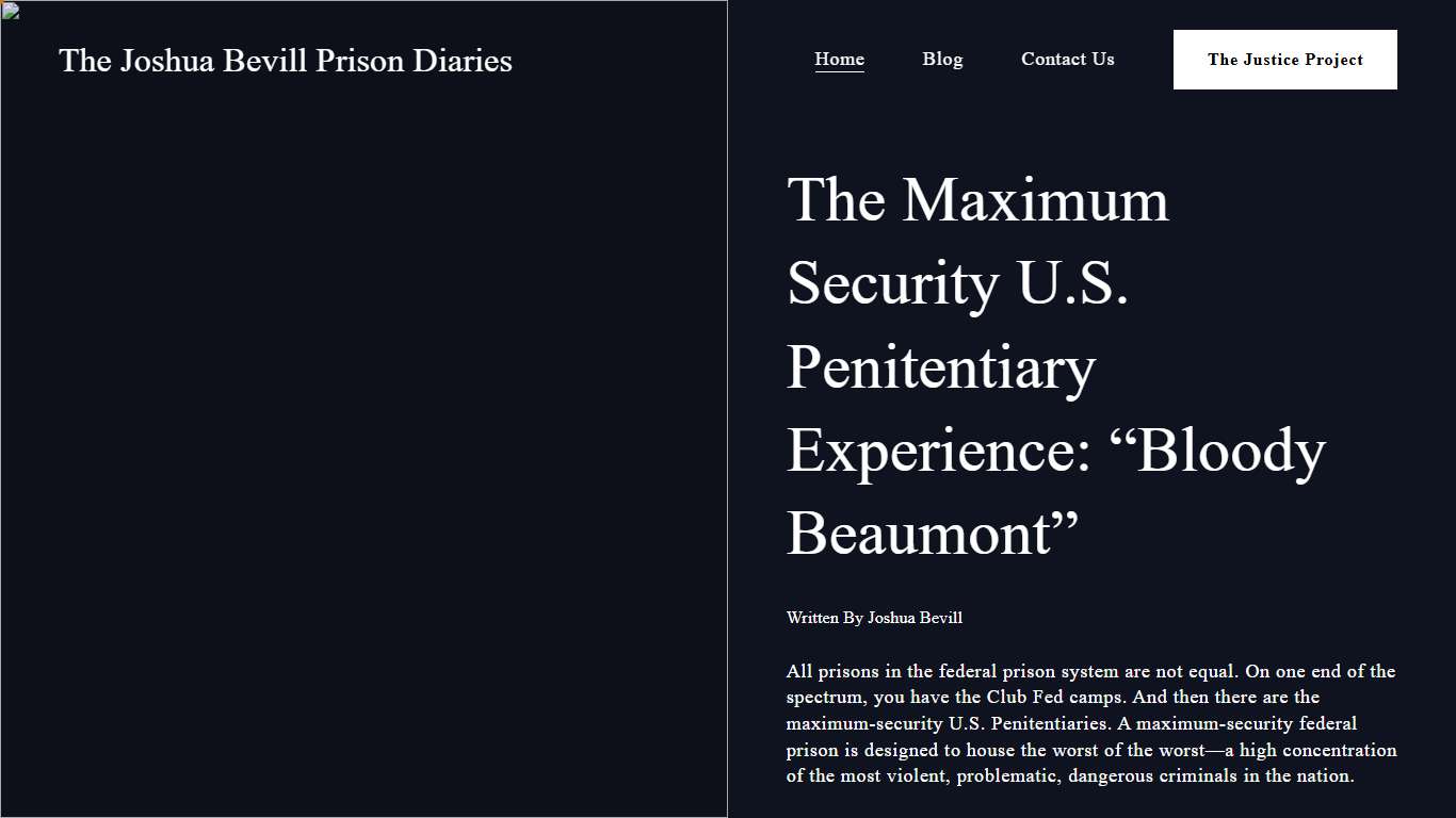The Maximum Security U.S. Penitentiary Experience: “Bloody Beaumont” — The Prison Diaries